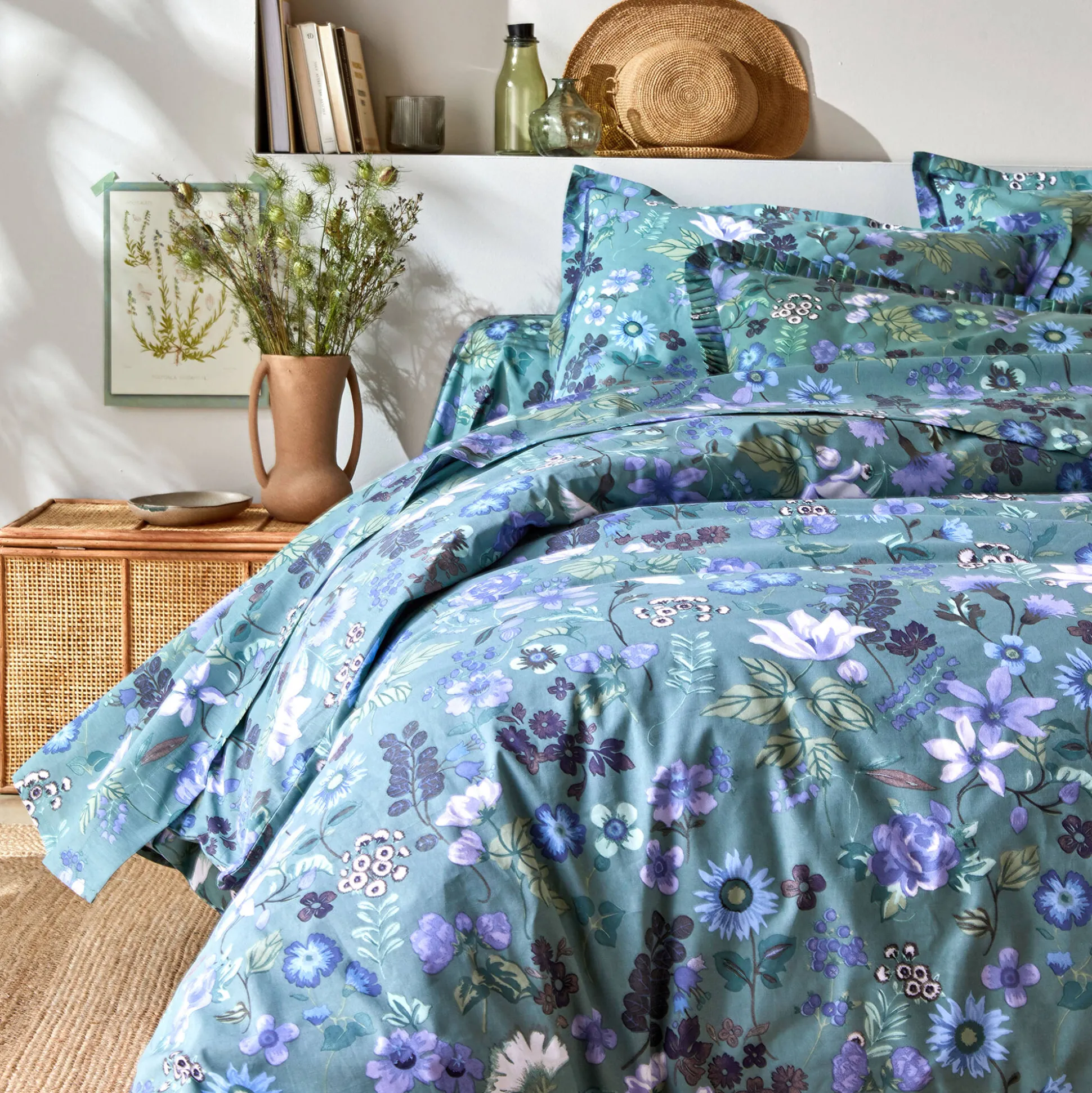 Bedlinnen Kelly in katoen met bloemenprint