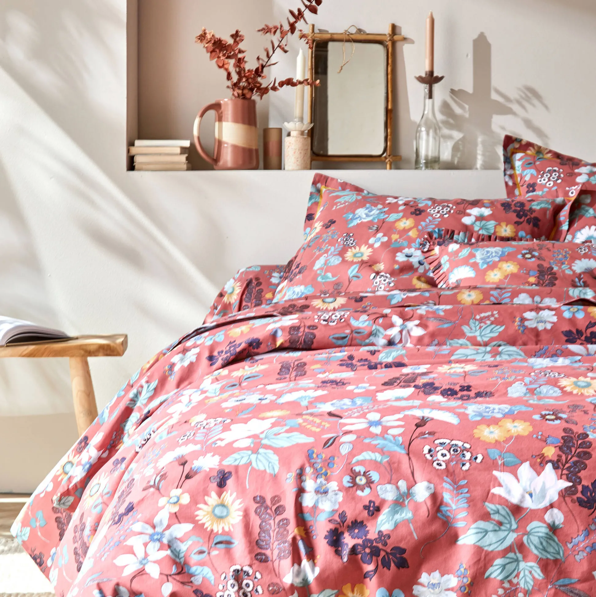 Bedlinnen Kelly in katoen met bloemenprint