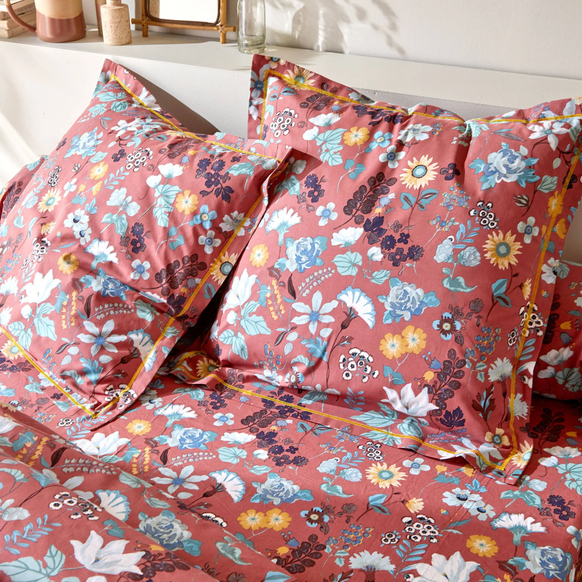 Bedlinnen Kelly in katoen met bloemenprint