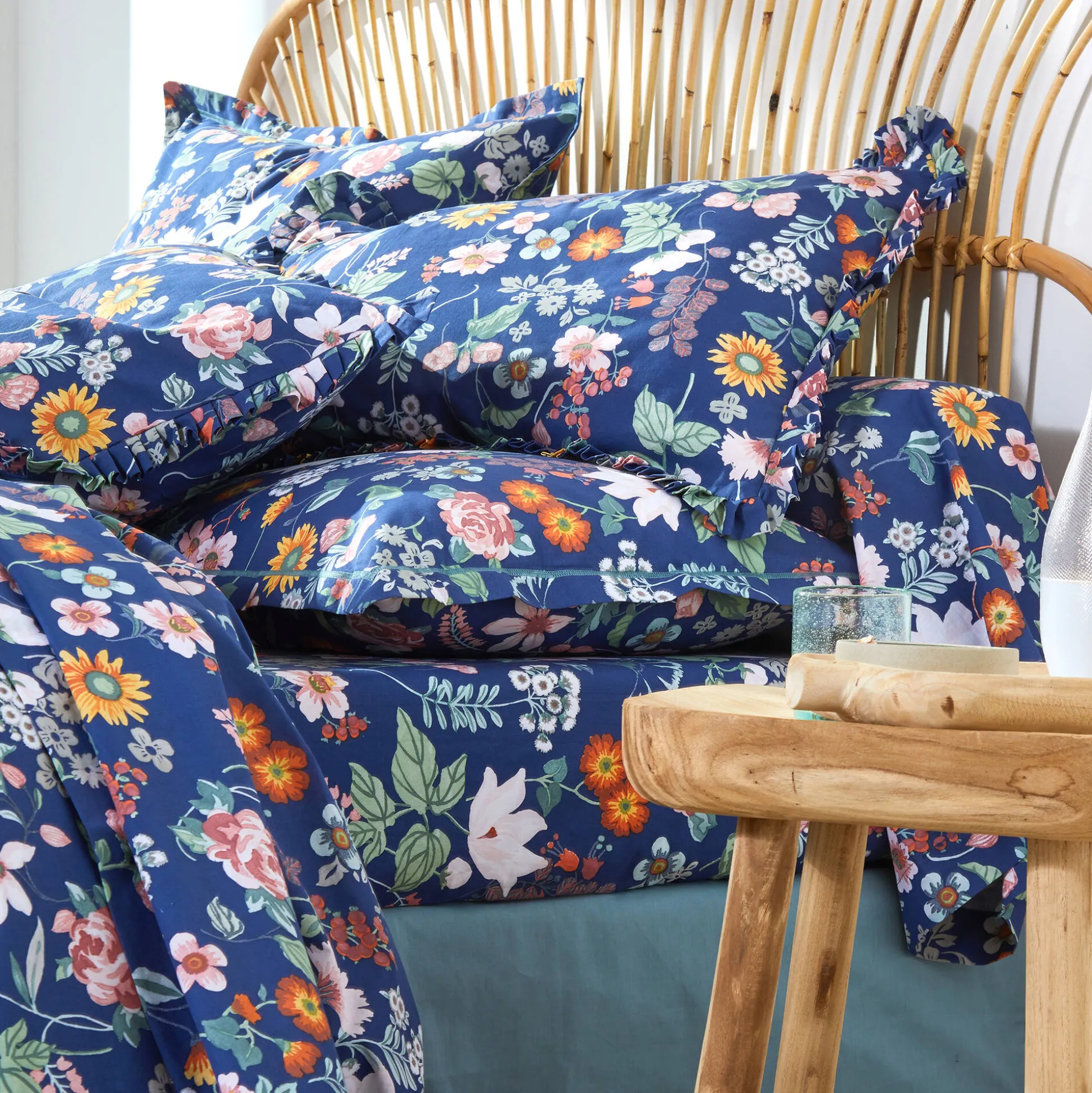Bedlinnen Kelly in katoen met bloemenprint