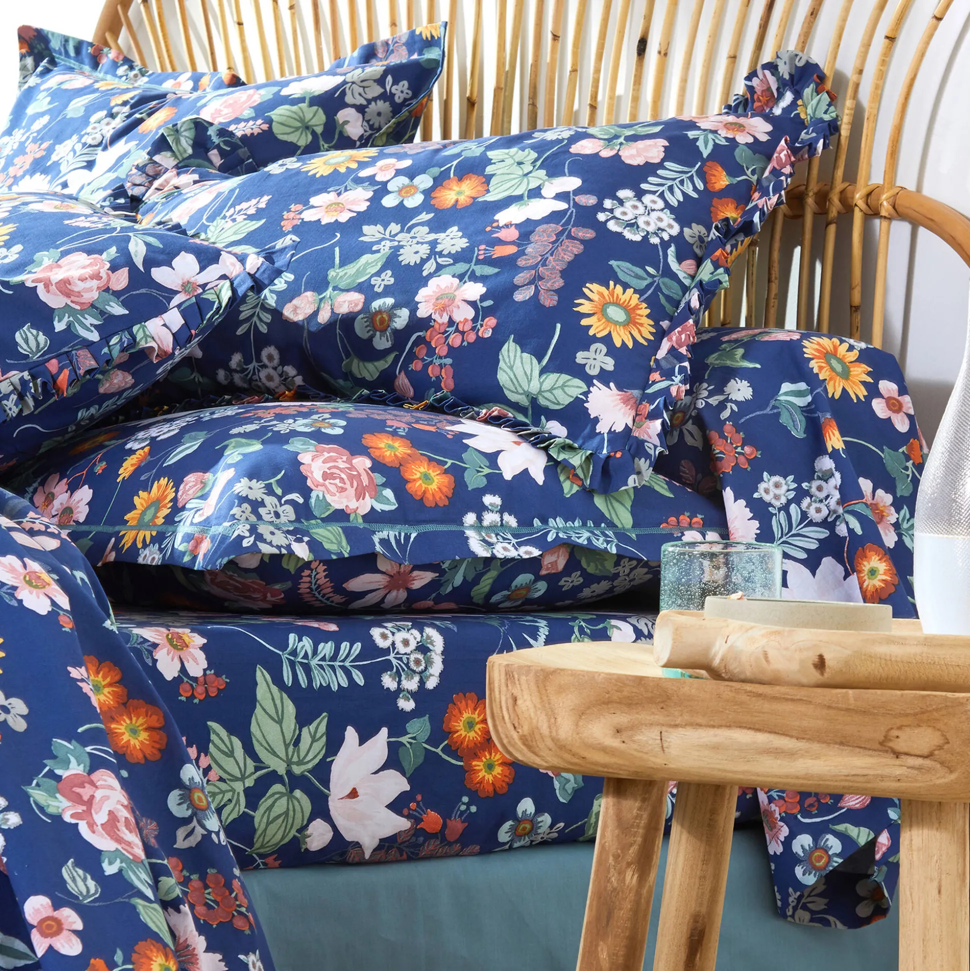 Bedlinnen Kelly in katoen met bloemenprint