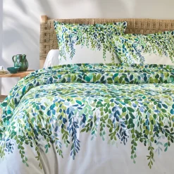 Bedlinnen Léonie, in katoen met plantenprint