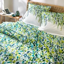 Bedlinnen Léonie, in katoen met plantenprint