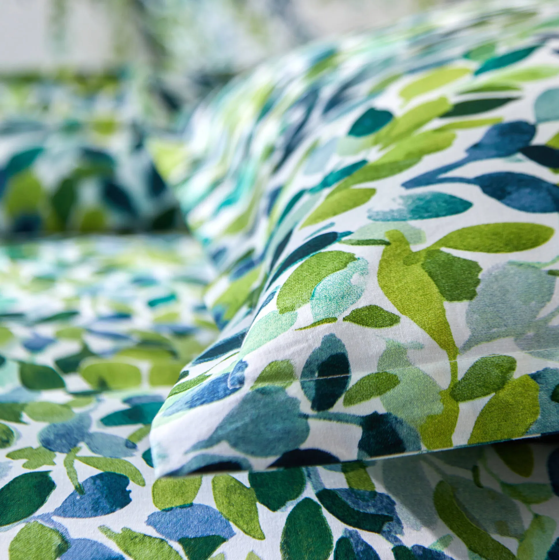 Bedlinnen Léonie, in katoen met plantenprint