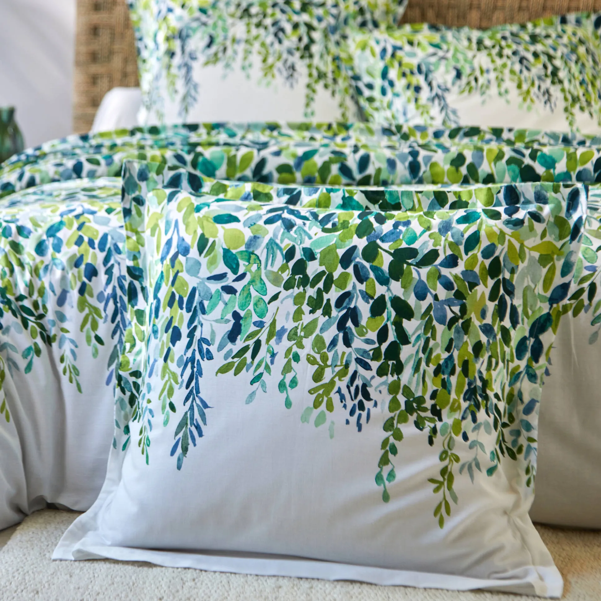Bedlinnen Léonie, in katoen met plantenprint