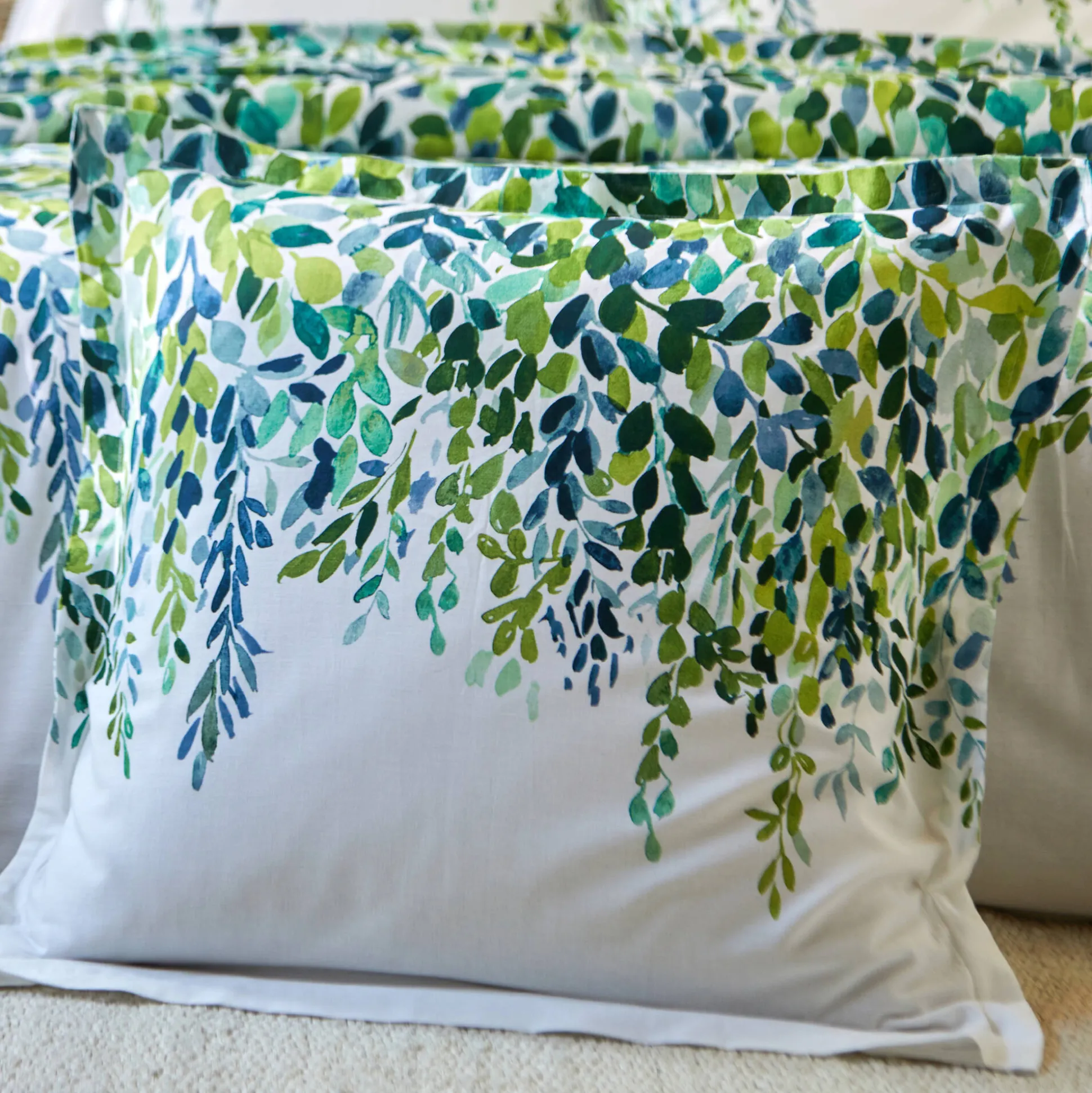 Bedlinnen Léonie, in katoen met plantenprint