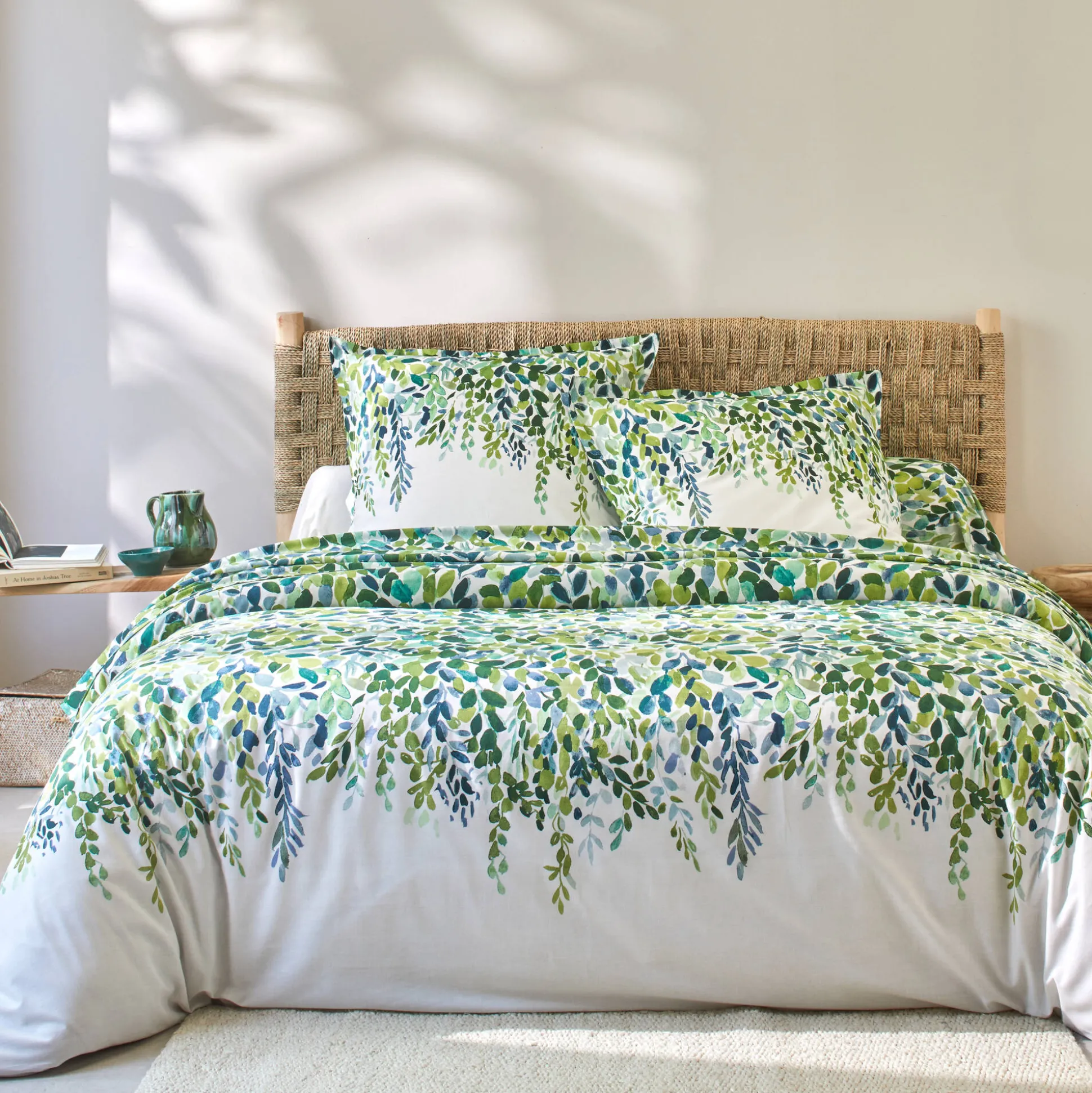 Bedlinnen Léonie, in katoen met plantenprint