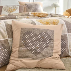 Bedlinnen Lovely in flanel met hartjesprint