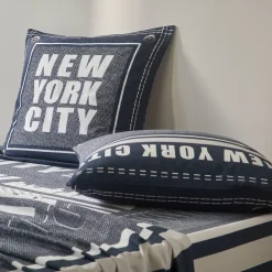 Bedlinnen Manhattan, in bedrukt polykatoen met New York print