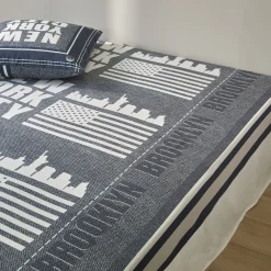 Bedlinnen Manhattan, in bedrukt polykatoen met New York print