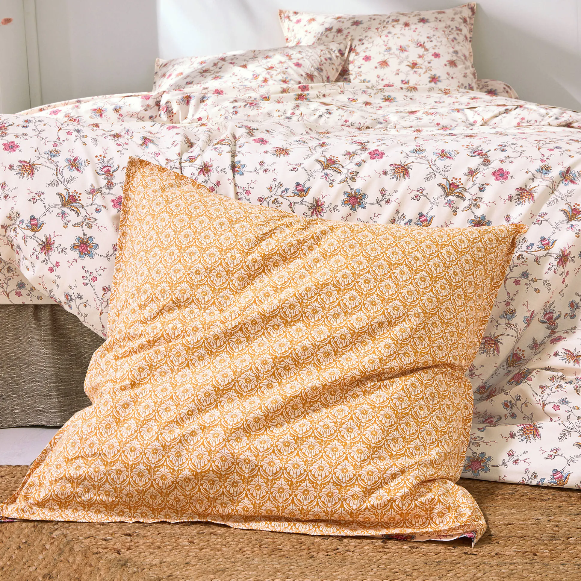 Bedlinnen Margaux in katoen met bloemenprint