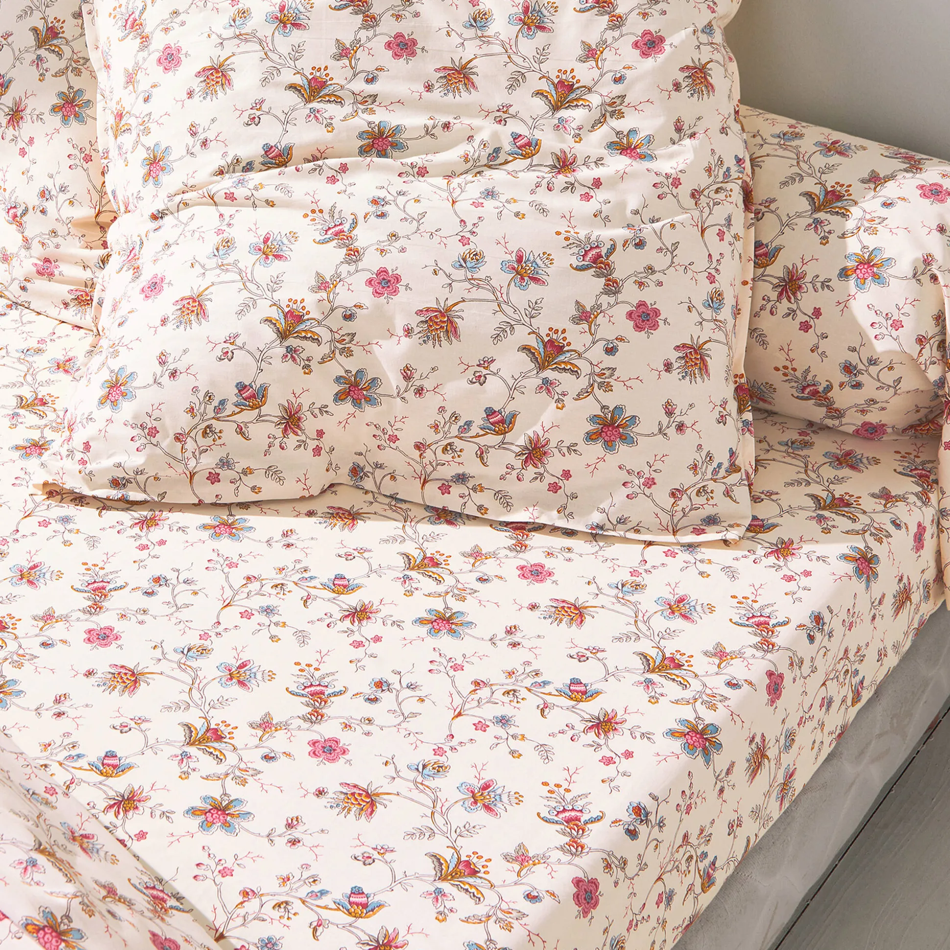 Bedlinnen Margaux in katoen met bloemenprint
