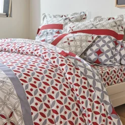 Bedlinnen Marlow, katoen met geometrische motieven