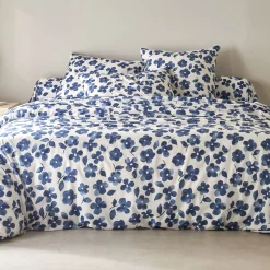 Bedlinnen Petunia in bedrukt katoen