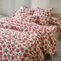 Bedlinnen Petunia in bedrukt flanel