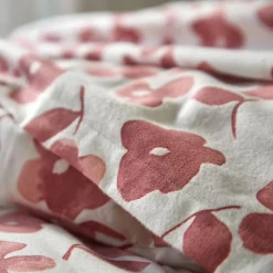 Bedlinnen Petunia in bedrukt flanel