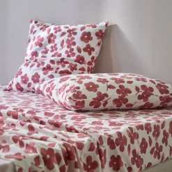 Bedlinnen Petunia in bedrukt flanel