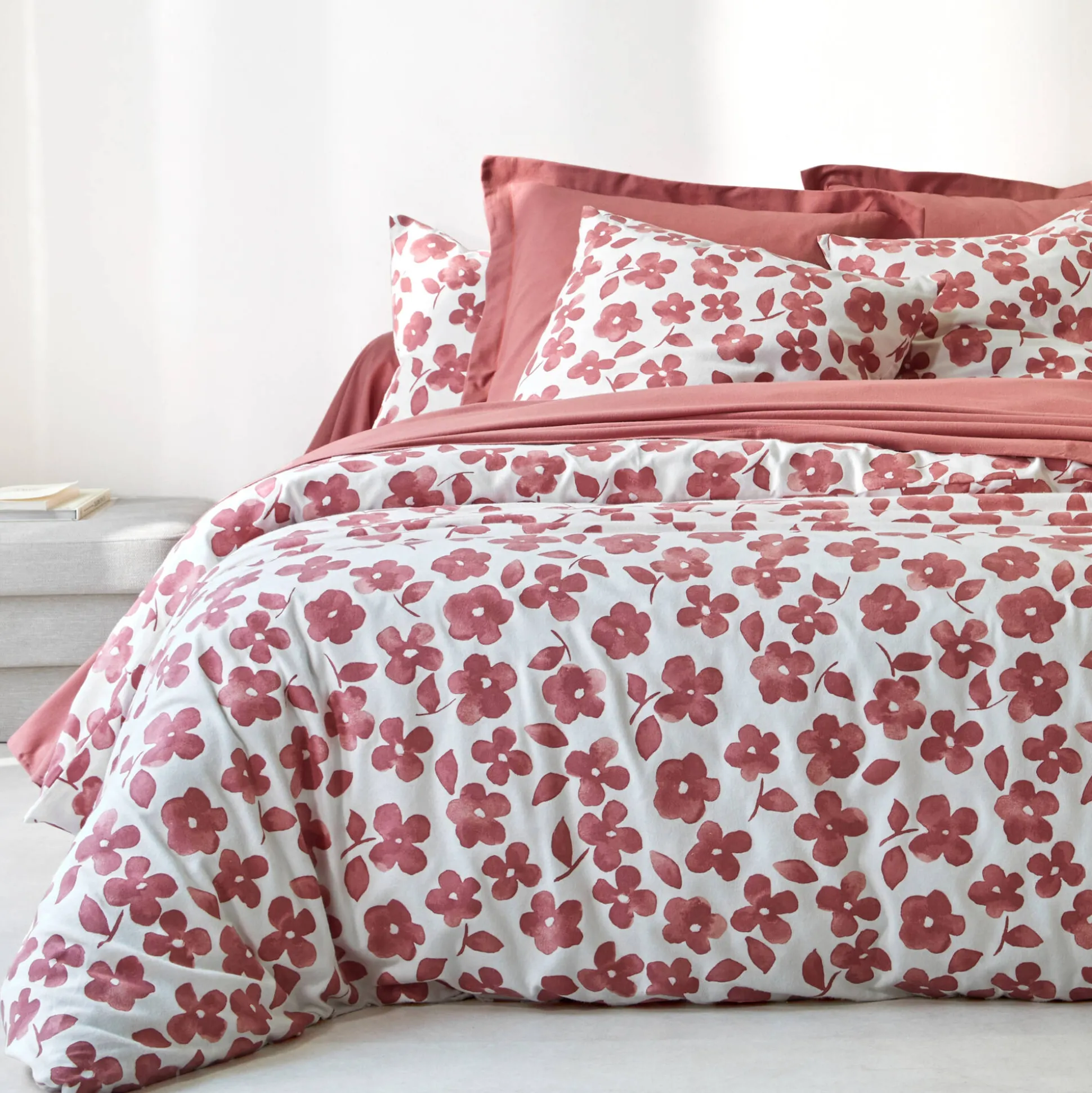 Bedlinnen Petunia in bedrukt flanel