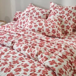 Bedlinnen Petunia in bedrukt katoen