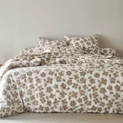 Bedlinnen Petunia in bedrukt flanel