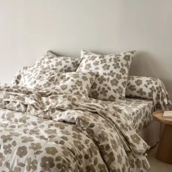 Bedlinnen Petunia in bedrukt flanel