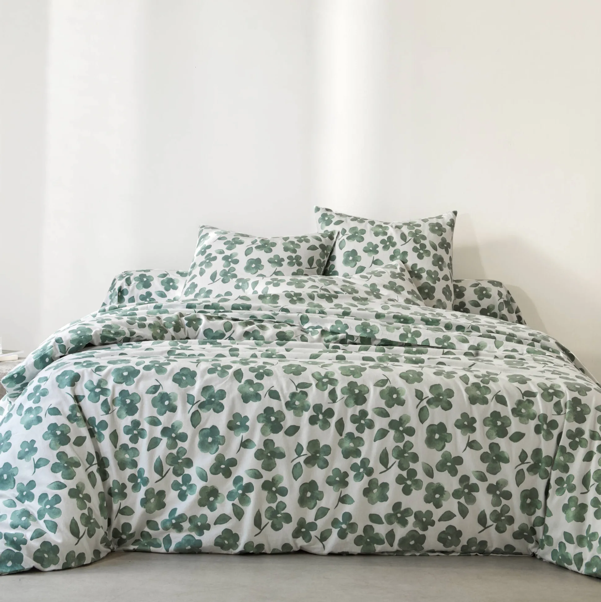 Bedlinnen Petunia in bedrukt flanel