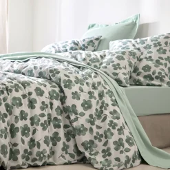 Bedlinnen Petunia in bedrukt flanel