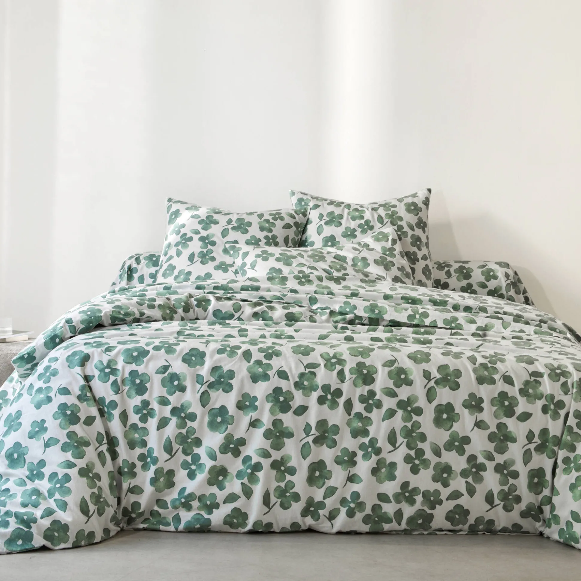 Bedlinnen Petunia in bedrukt flanel