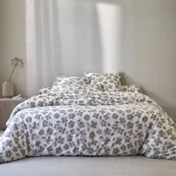 Bedlinnen Petunia in bedrukt katoen