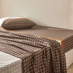 Bedlinnen Pierre in katoen met pied-de-poule print