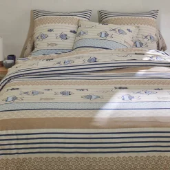 Bedlinnen Riviera in katoen met vissenprint