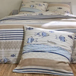 Bedlinnen Riviera in katoen met vissenprint