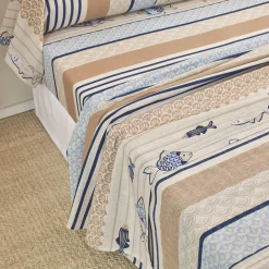 Bedlinnen Riviera in katoen met vissenprint
