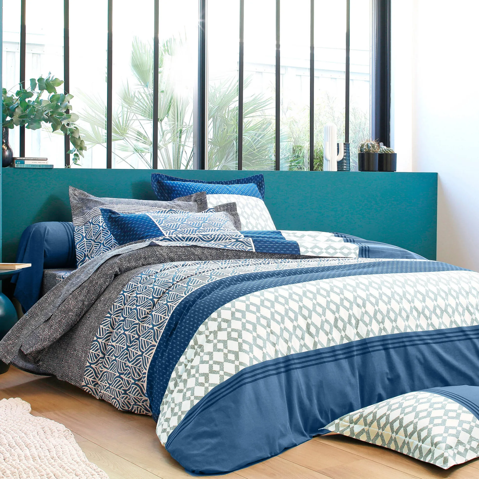 Bedlinnen Tommy in katoen met geometrische print