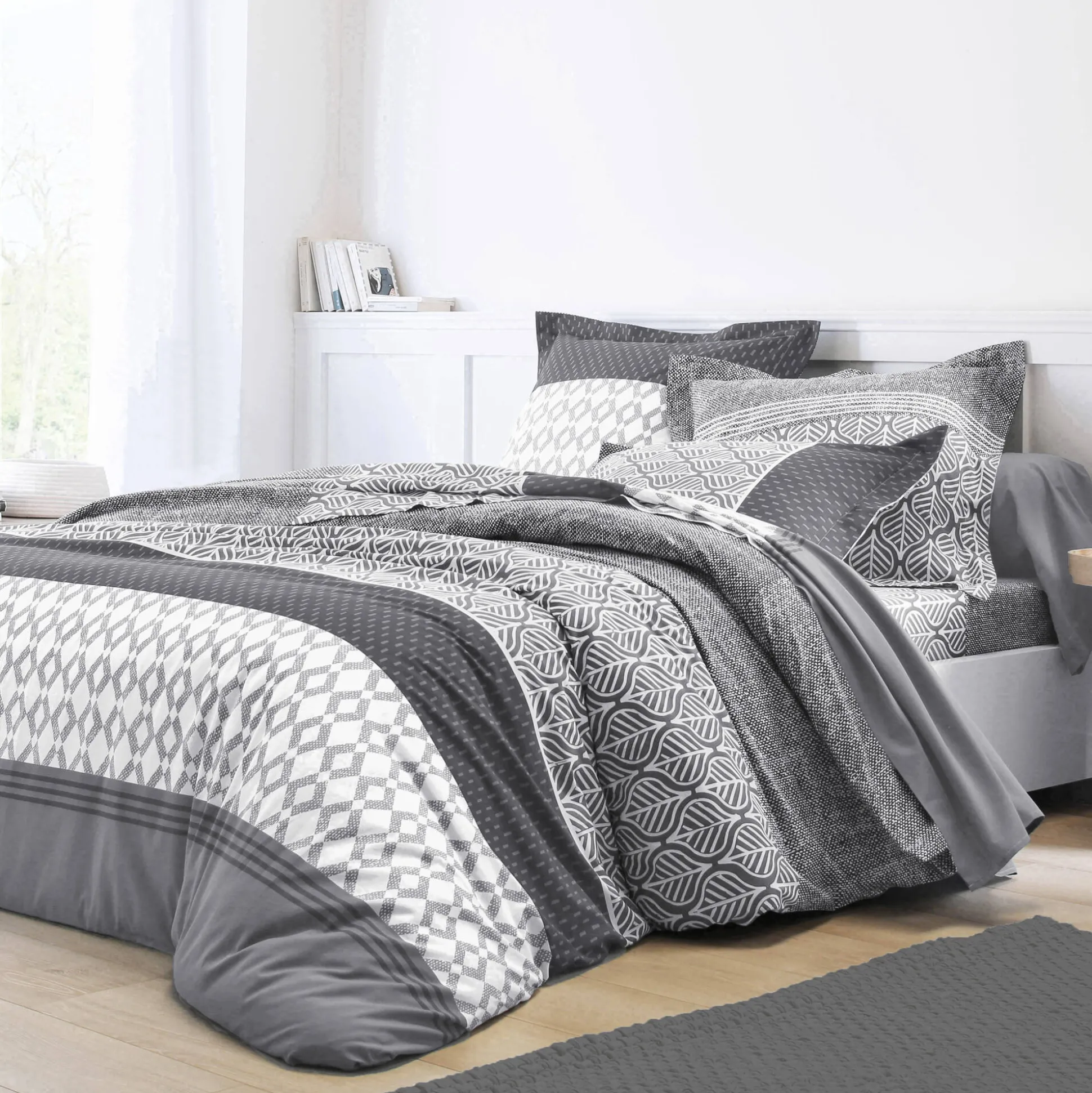 Bedlinnen Tommy in katoen met geometrische print