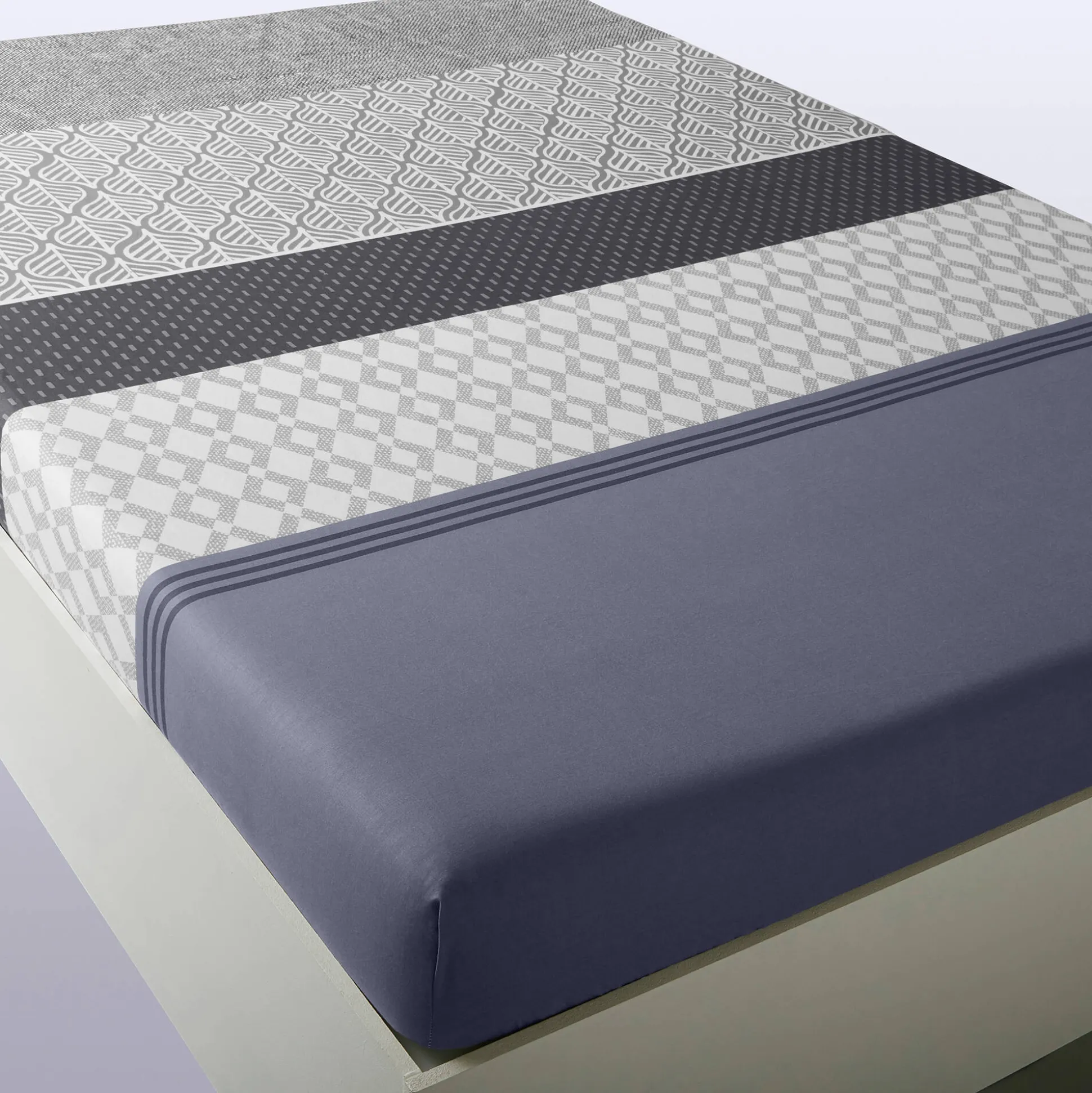 Bedlinnen Tommy in katoen met geometrische print