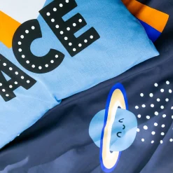 Bedlinnen voor kids, Galaxy met kattenprint, 1 persoon - katoen