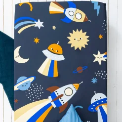 Bedlinnen voor kids, Galaxy met kattenprint, 1 persoon - katoen