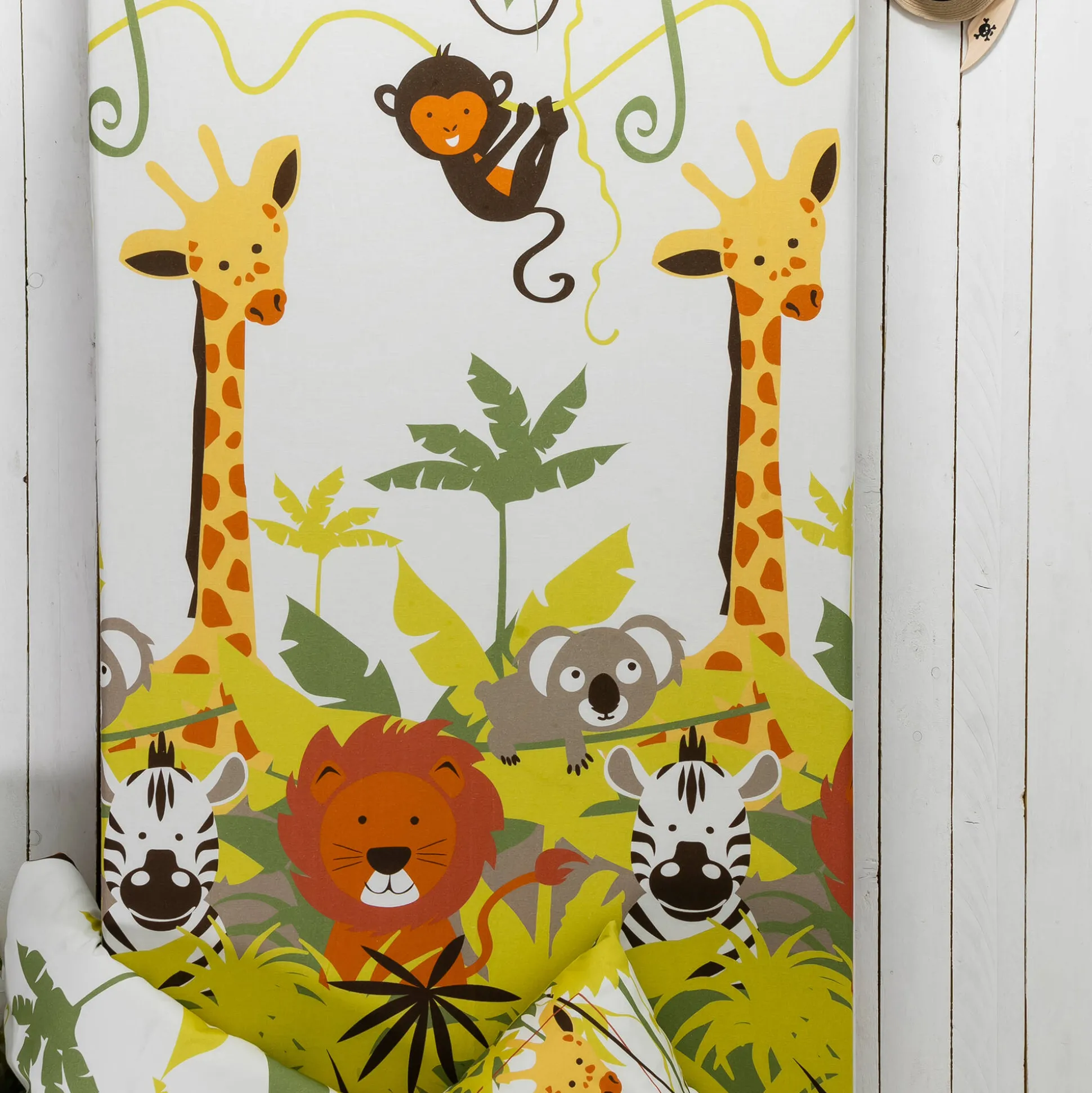 Bedlinnen voor kinderen Jungle, met dierenprint, voor 1 persoon - katoen