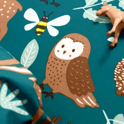 Bedlinnen voor kinderen met knuffelbeer motief in biologisch katoen, eco-verantwoord