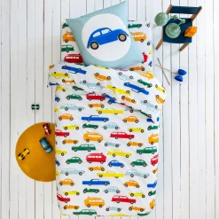 Bedlinnen voor kinderen Vroum, katoen - autoprint