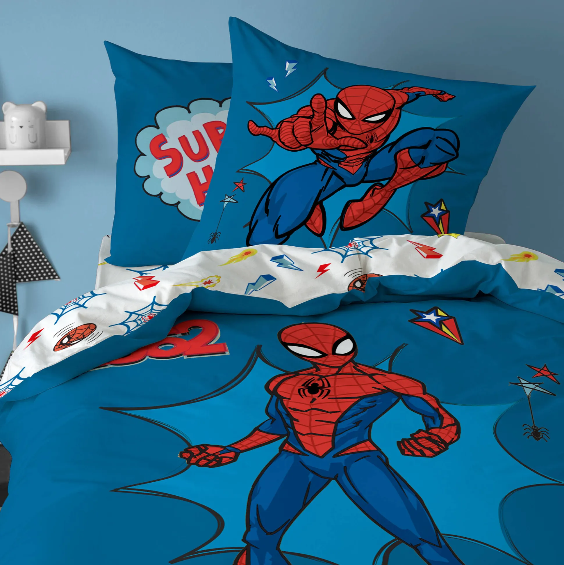 Bedlinnenset Spiderman super hero - katoen
