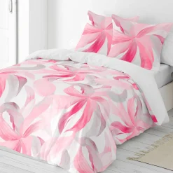 Bedrukt bedlinnen Rosa - katoen