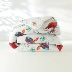 Bedrukt dekbed in katoen Oiseaux 400 g/m2