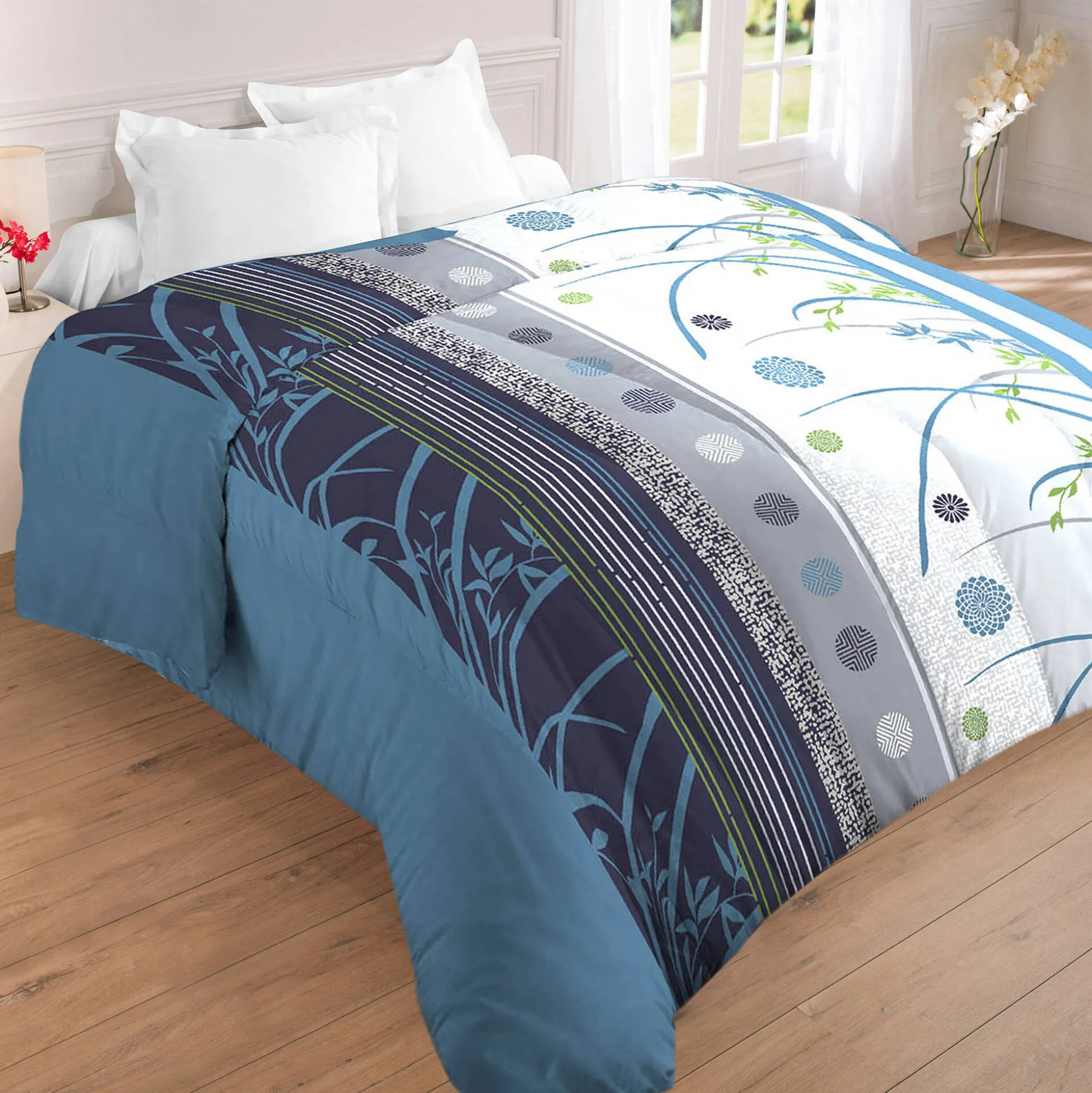 Bedrukt dekbed in microvezel Floral 200 g/m2