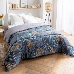Bedrukt dekbed in microvezel Feuilles 400g/m2