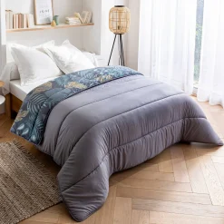 Bedrukt dekbed in microvezel Feuilles 400g/m2