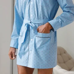 Bedrukt pyjamajasje - popeline van polykatoen