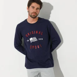 Bedrukt pyjamashirt met lange mouwen