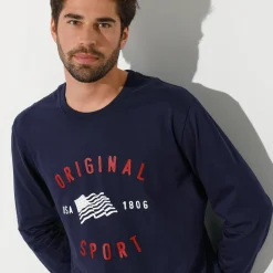 Bedrukt pyjamashirt met lange mouwen